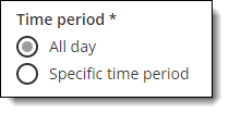 Unavailability rule assigned to the entire day.